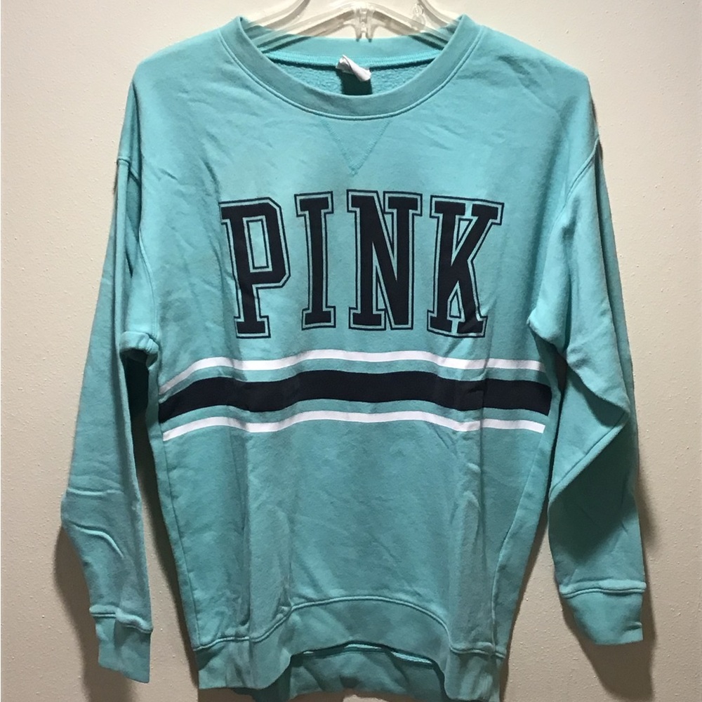 Blue pull over PINK by Victoria Secret crew sweater